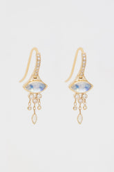 Moonstone Marquise & Diamonds Earrings