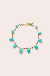 Beetle Drops & Beads Bracelet - Amazonite