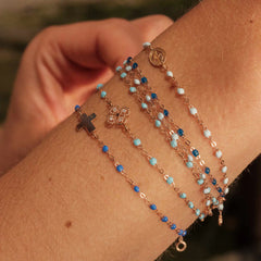 6.7" Classic Gigi Bracelet - Turquoise + Yellow Gold
