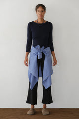 The Baby Rib Boat Neck - Navy
