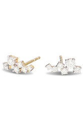 Scattered Diamond Posts - 14K Yellow Gold