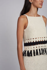 Zelda Tank - Ivory / Black