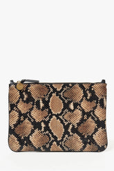 Flat Clutch w/ Tabs - Tan Desert Snake