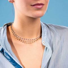 16.5" Classic Gigi Necklace - Lapis + Yellow Gold