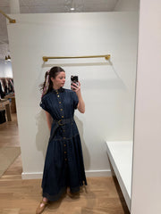 Denim Midi Dress - Harbour Blue