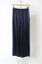 The Silk Stripe Simple Pant - Navy/Blueberry