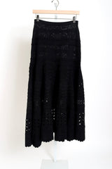 Annisa Eyelet Knit Skirt - Noir