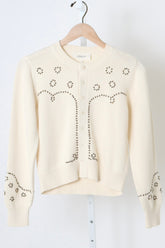 The Studded Cardigan - Natural