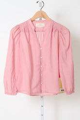 Maisey Blouse - Blush Houndstooth