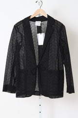 14877_My Jacket - Muslin jacket with “broderie anglaise” embroidery - Noir