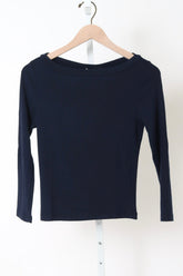 The Baby Rib Boat Neck - Navy