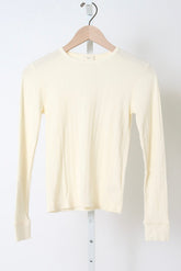 The Pointelle Long Sleeve - Creme