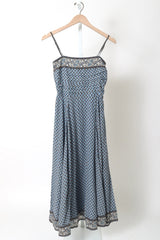 Lana Scarf-Print Midi Dress - Blue Jay Multi
