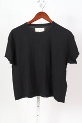 The Crop Tee - Almost Black
