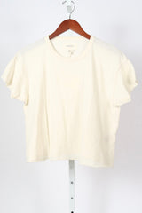 The Crop Tee - Washed White