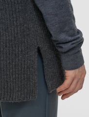 Light Cardigan Stitch Vest - Smoke