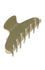 Amelie Claw Clip - Green | Cream