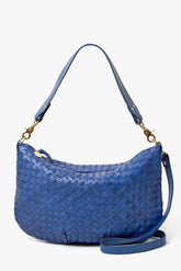 Moyen Messenger - French Blue Diagonal Woven