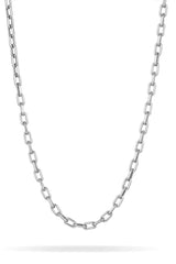 16" 4mm Italian Chain Link Necklace - Silver (By Special Order)