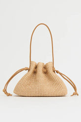 Drawstring Pouchette - Natural