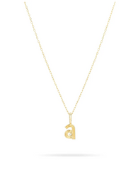 Groovy Diamond Initial Mini Bead Charm - 14K Gold (By Special Order)