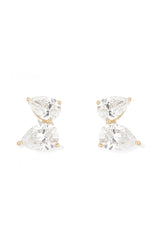 2 Diamond Petal Posts - Lab Grown - 14K Yellow Gold (By Special Order)