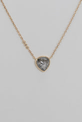 Grey Diamond Rosecut & Three Diamonds Necklace