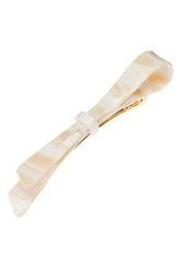 Ribbon Bow Long & Skinny Barrette - Classic - Ivory Tokyo