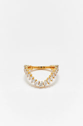 Alliance Vague Diamants - Or Jaune - Size 4-1/2