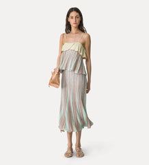 14942_My Skirt - Long “Les Folies” Jacquard Tulip Skirt - Lucente