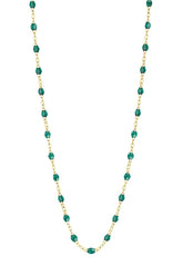16.5" Classic Gigi Necklace - Emerald + Yellow Gold