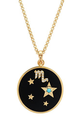 Large Onyx Zodiac Necklace (By Special Order)