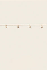 Palerme White Sapphire Necklace - 9K Gold