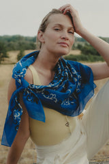 Bandana Cotton Scarf - Blue