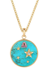 Large Turquoise Zodiac Necklace - (By Special Order)
