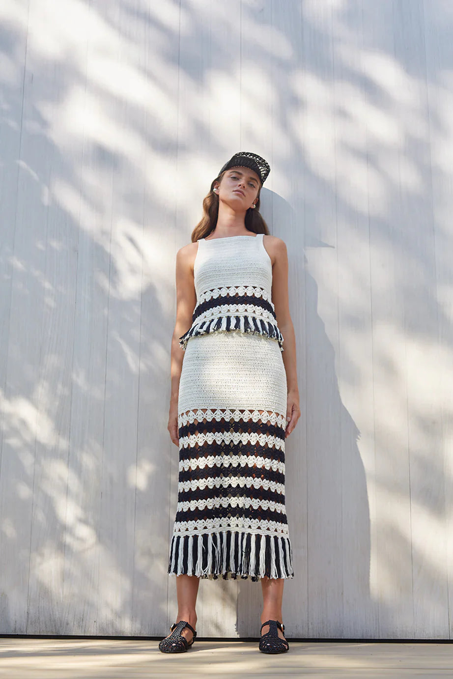 Tianna Skirt - Ivory / Black