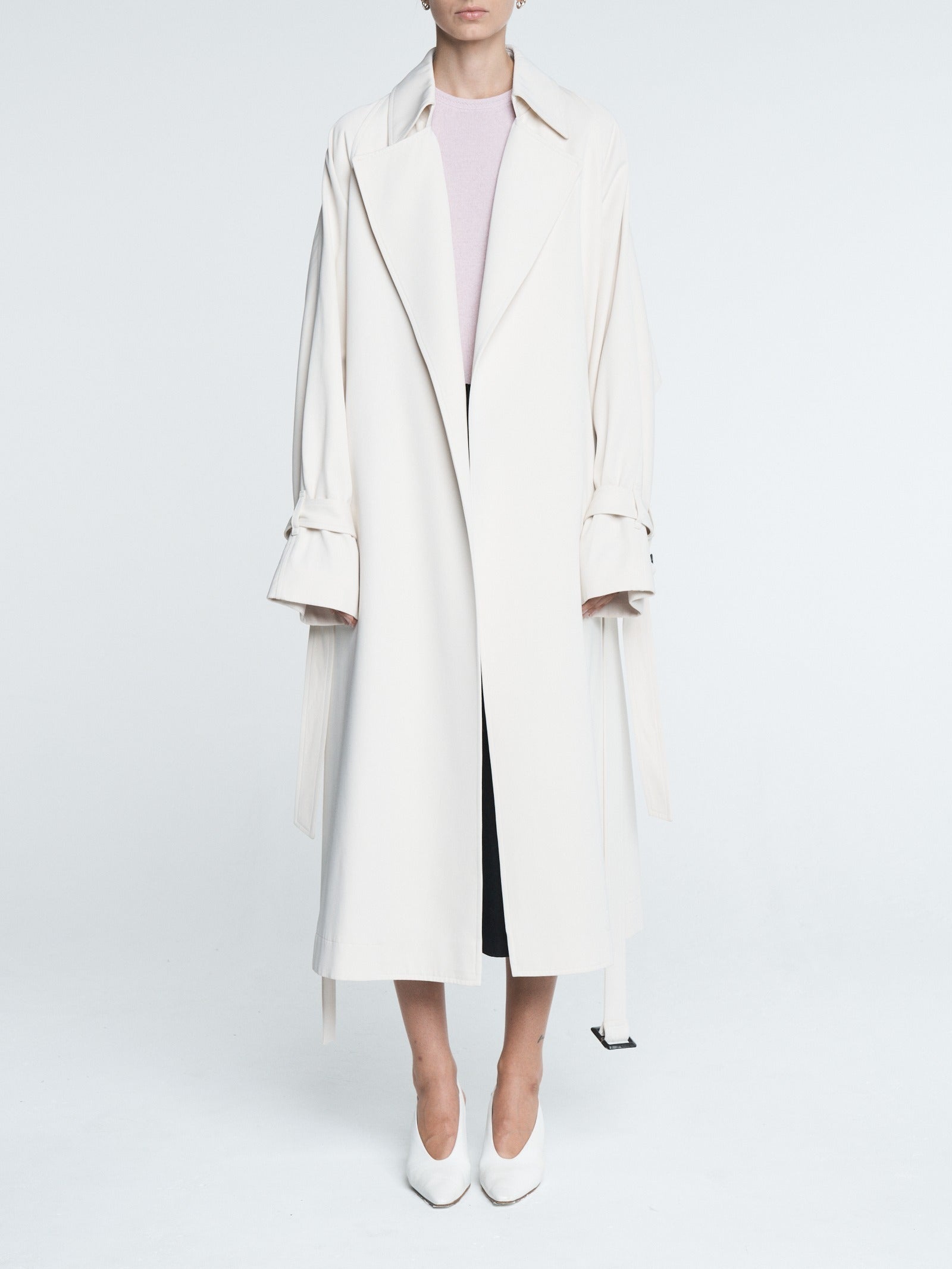 Cape Trench Coat - Ivory