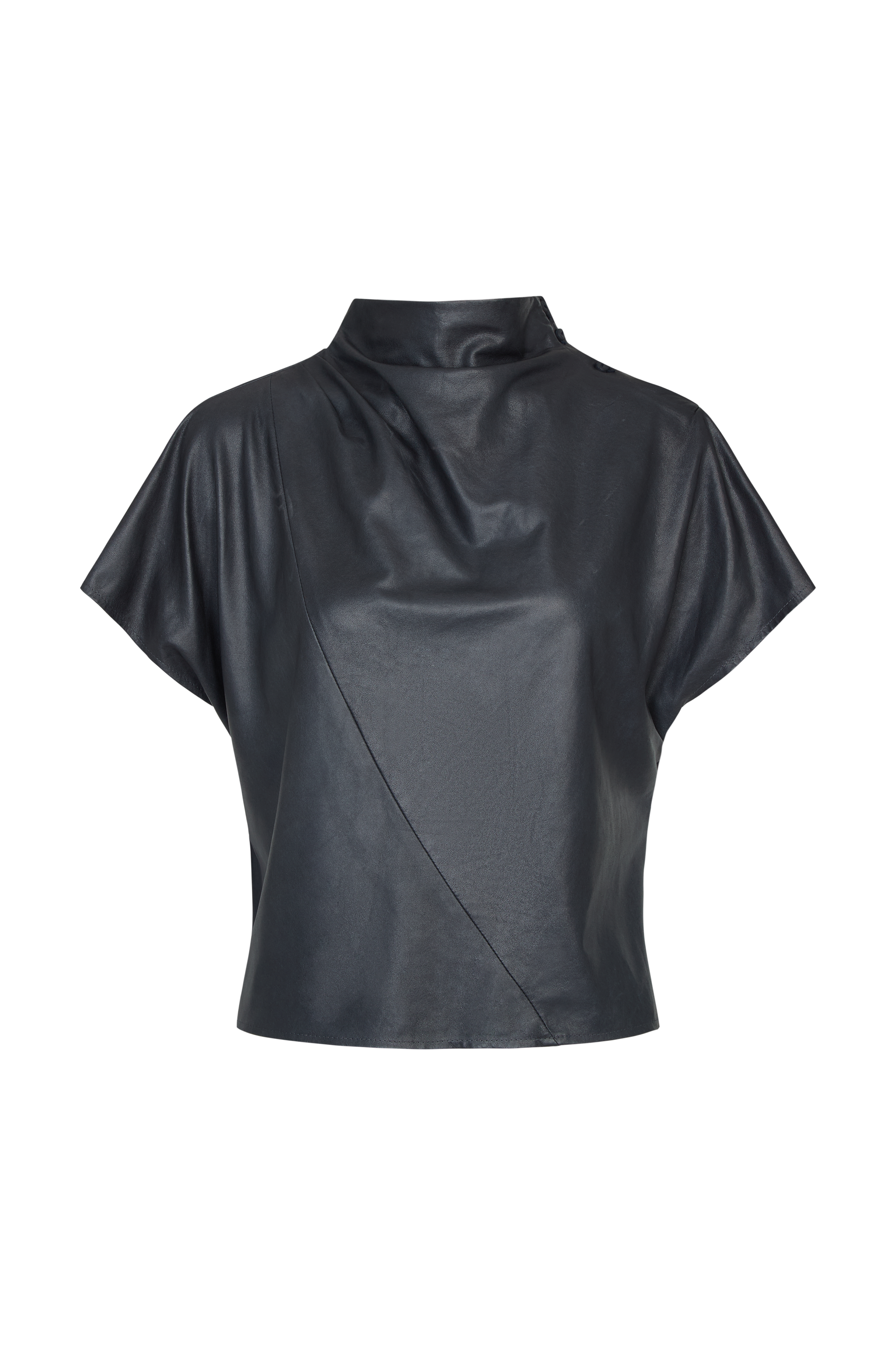Mock Neck Tee - Midnight