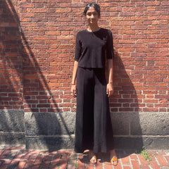 The Megalo Palazzo Pants in Terry - Walnut