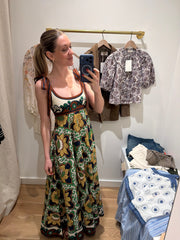 Liana Ballet Sundress - Green/Brown Multi