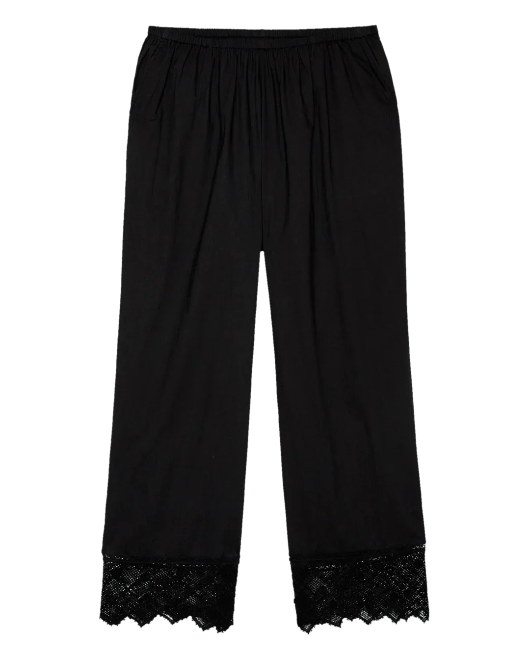 The Rosette Crochet Pant - Black