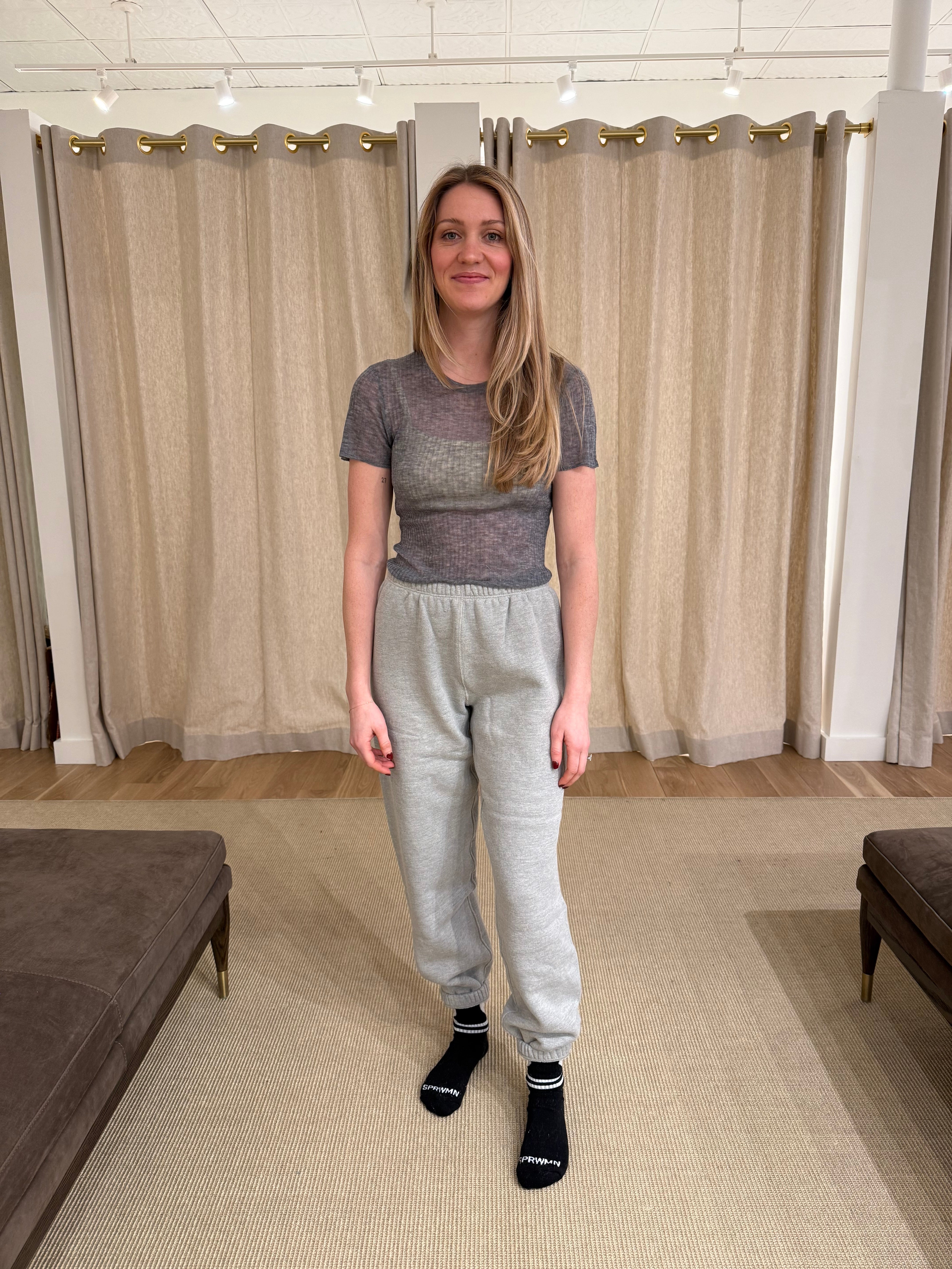 Ribbed Baby Tee - Grey