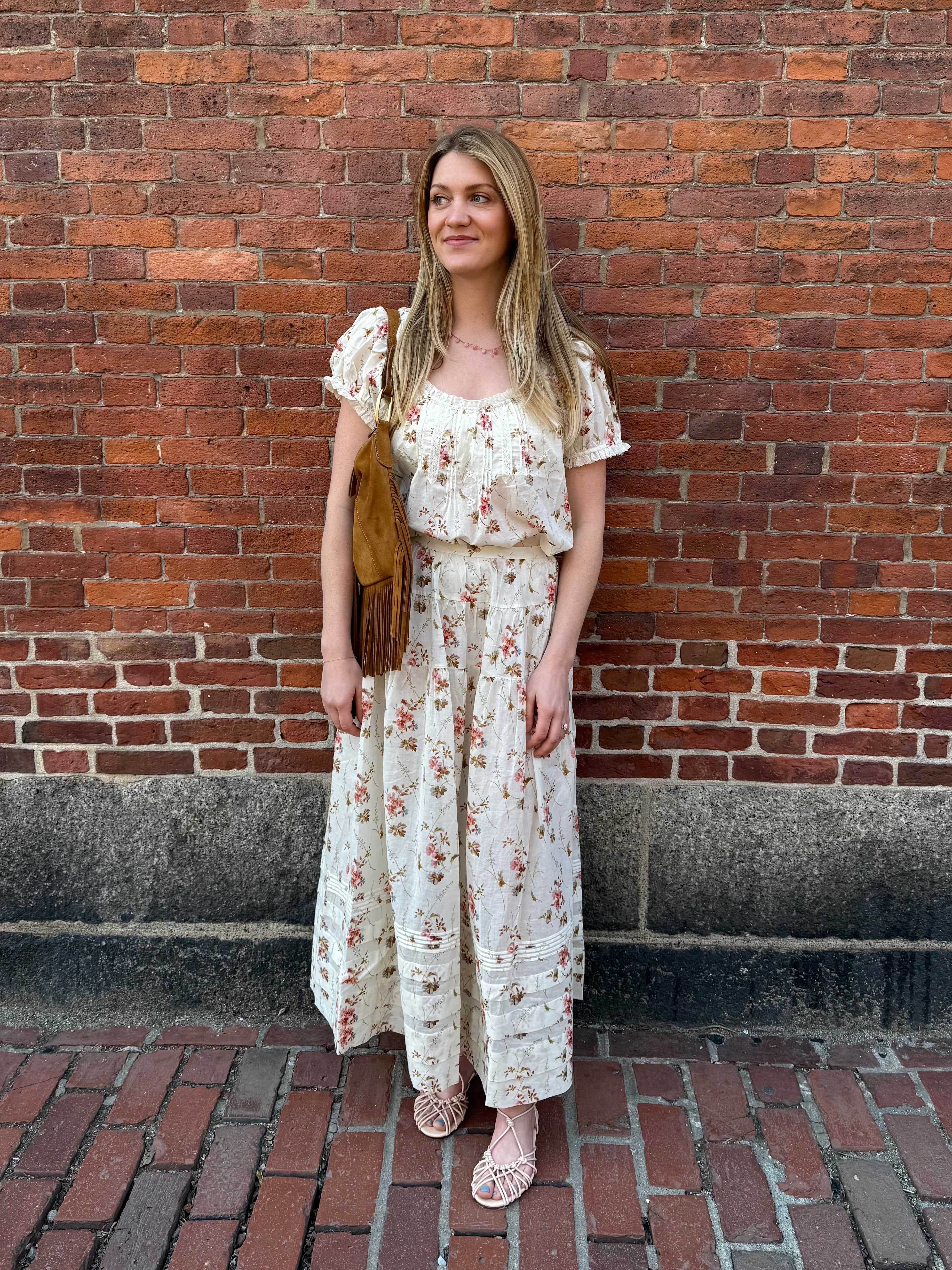 Marie Skirt - Blanc Prairie Rose (By Phone Order Only)