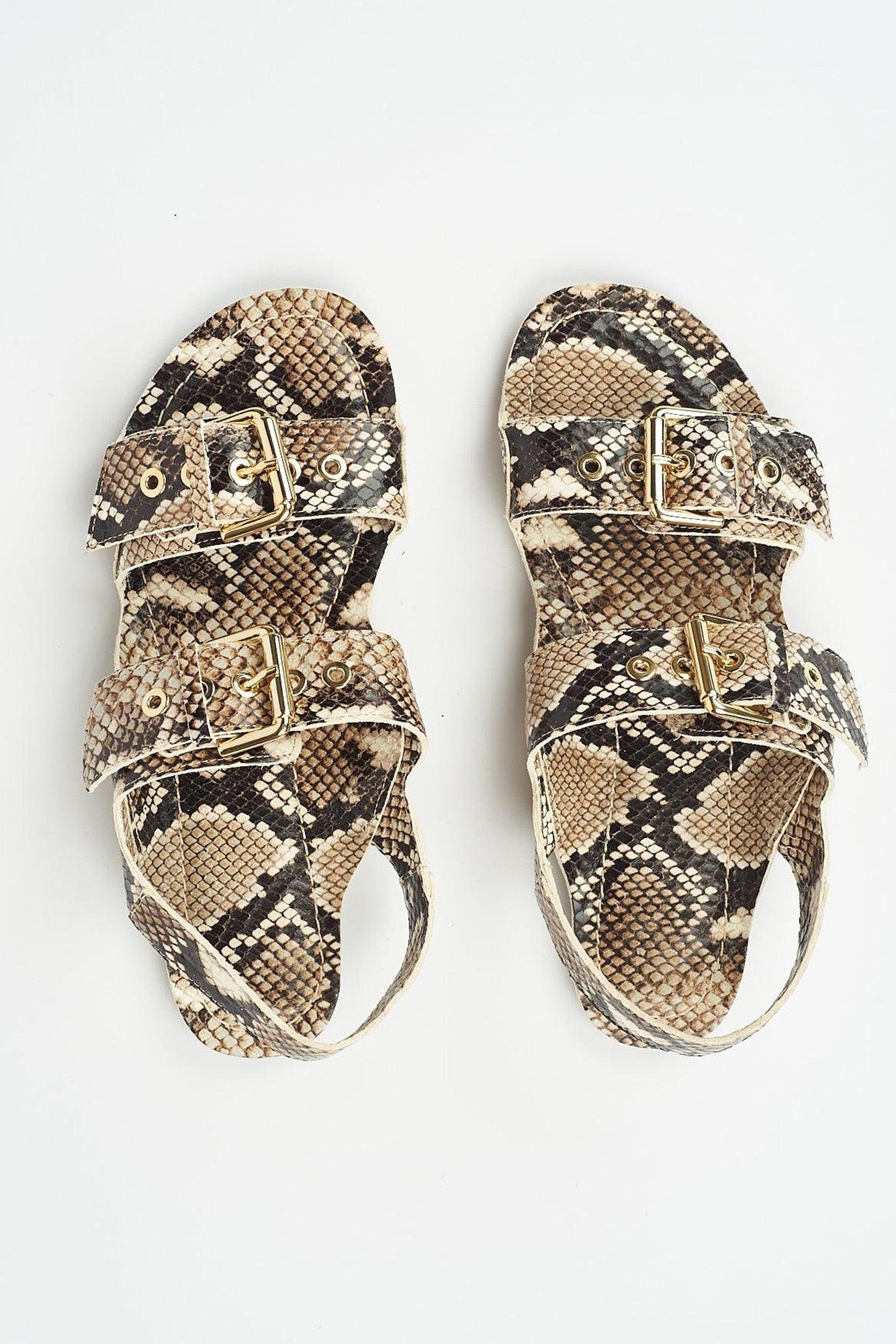 The Double Buckle Sandal - Python