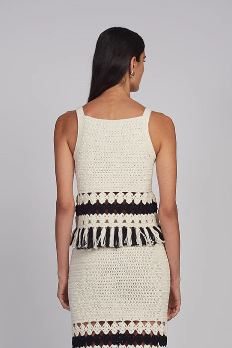 Zelda Tank - Ivory / Black