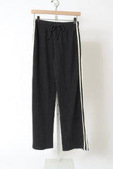 The Thermal Crop Stripe Pant - Charcoal