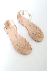 14702_ My Shoes - Flat Sandals with Tubular Laces - Alba