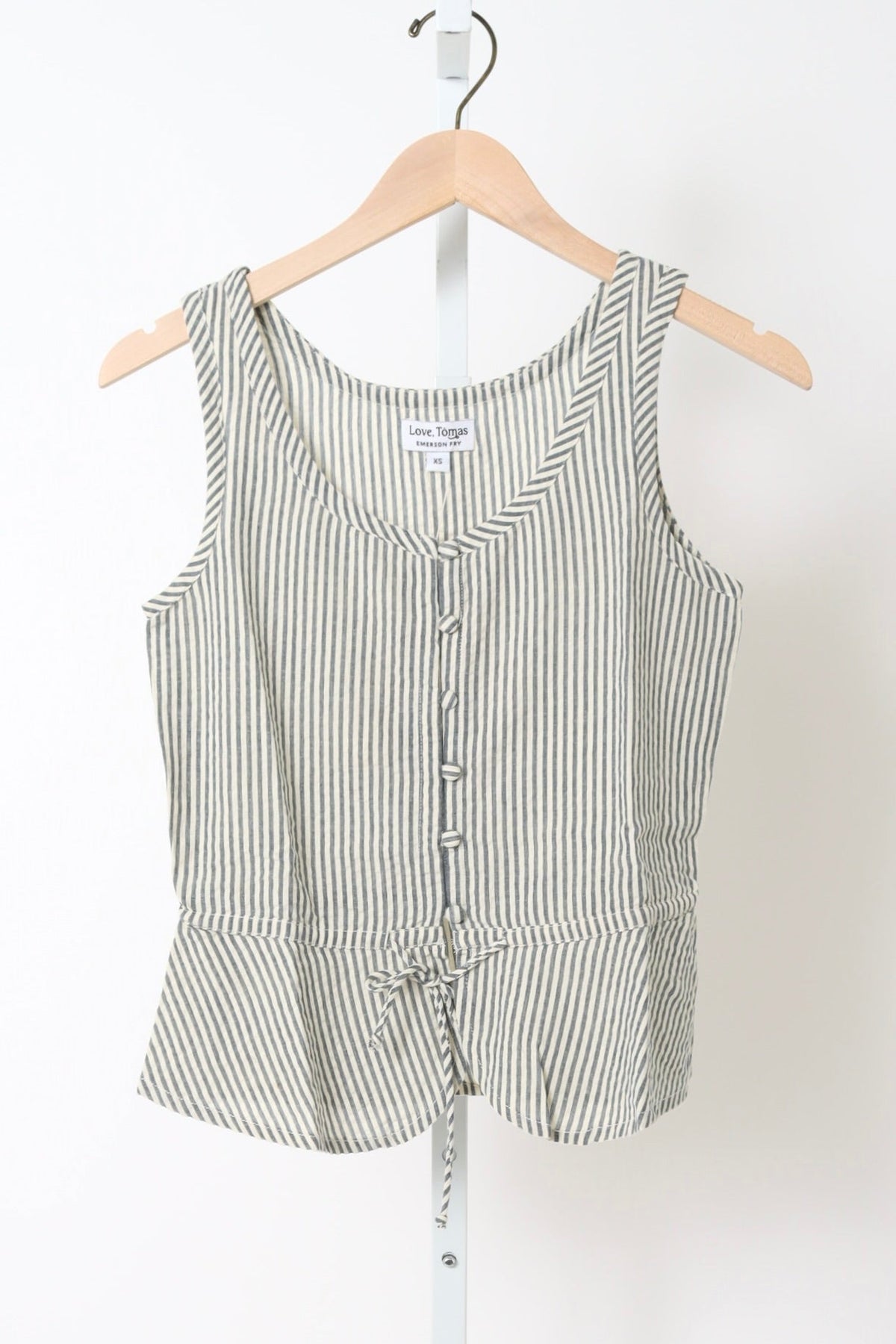Studio Peplum Top - Newburyport Stripe