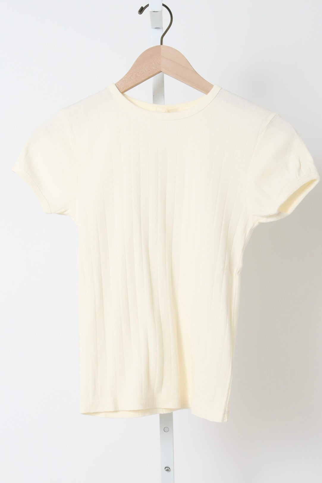 The Pointelle Baby Tee - Creme