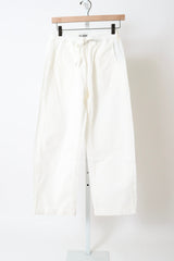 Mara Sateen Drawstring Pant - Soft White